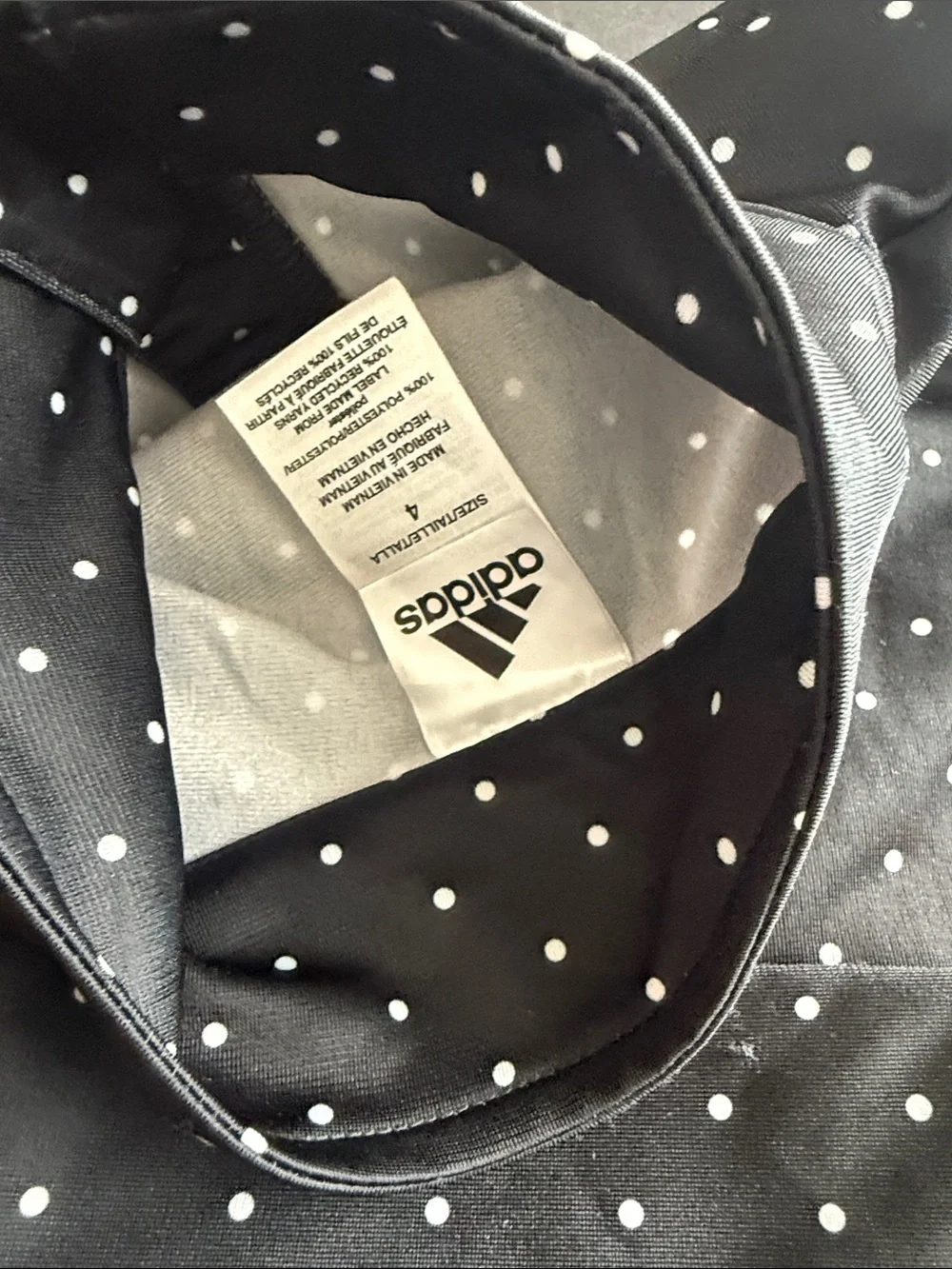 adidas Black and White Polka Dot Zip Jacket